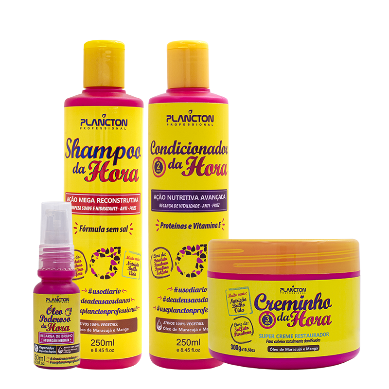 Kit Tratamento Capilar da Hora Plancton Super Recontrução e Nutrição