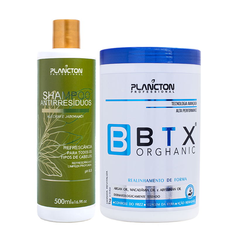 BTX Orghanic 1kg + Shampoo Antirresíduo 500ml