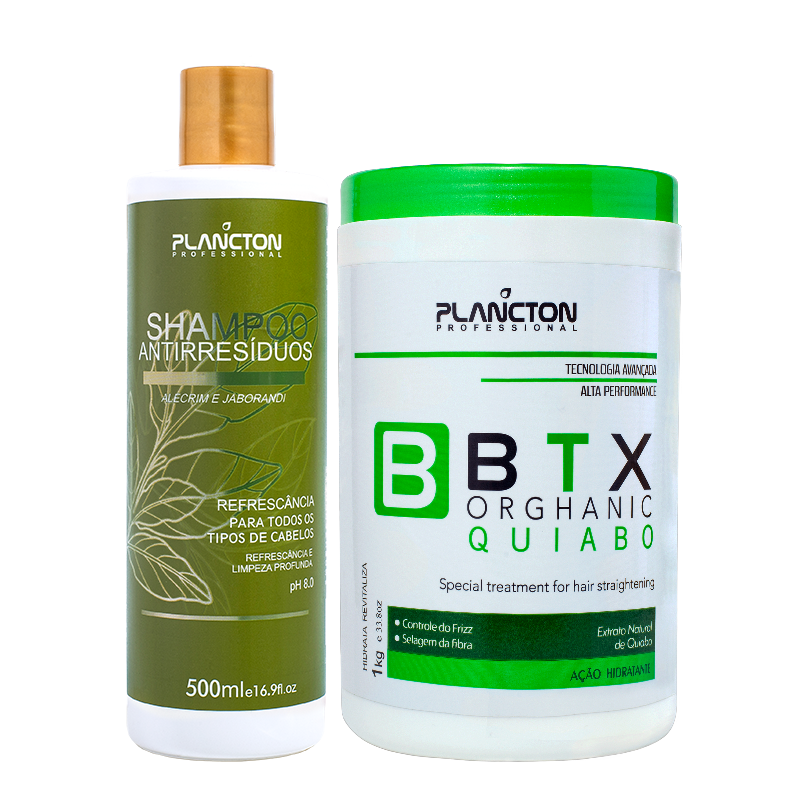 BTX Quiabo 1kg + Shampoo Antirresíduo