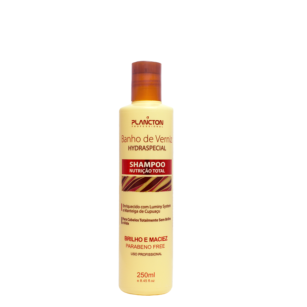 Shampoo Banho de Verniz Nutrição Total 250 ml Plancton