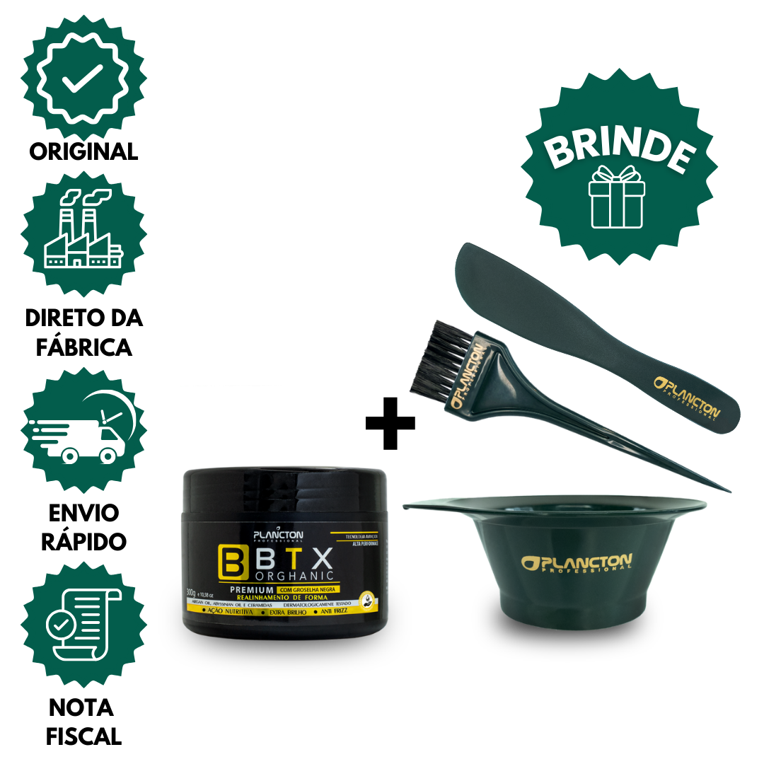 BTX Premium Plancton 300g – Redução de Volume Sem Formol + Kit Aplicador Grátis