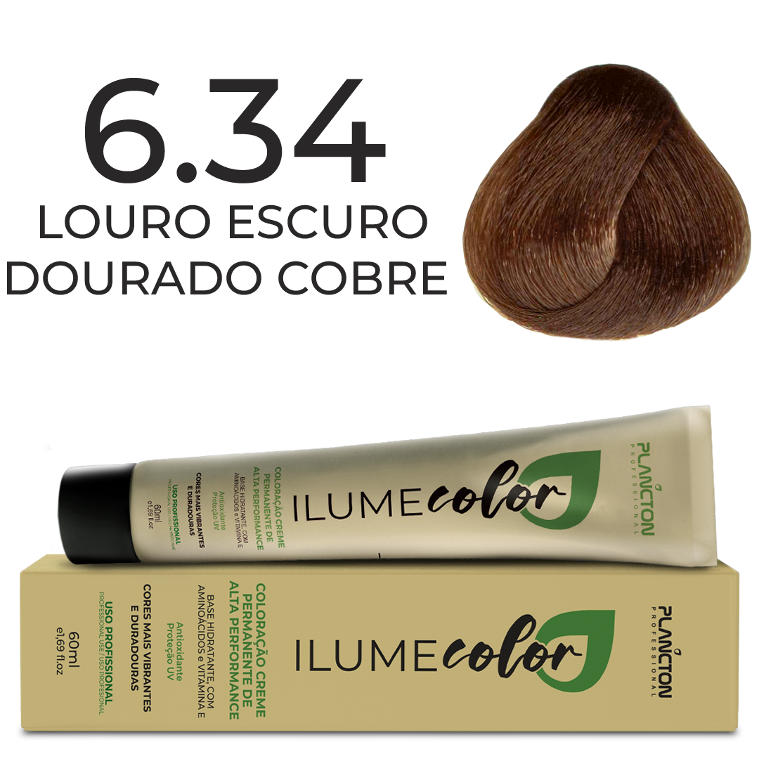 ILUME COLOR PLANCTON - 6.34 LOURO ESCURO DOURADO COBRE
