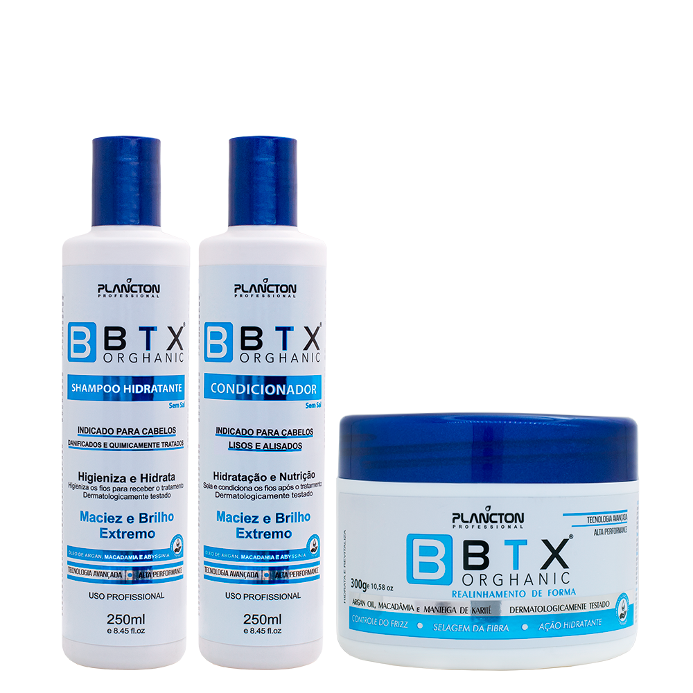 Kit BTX ORGHANIC PLANCTON - Máscara Revitalizante - 300g