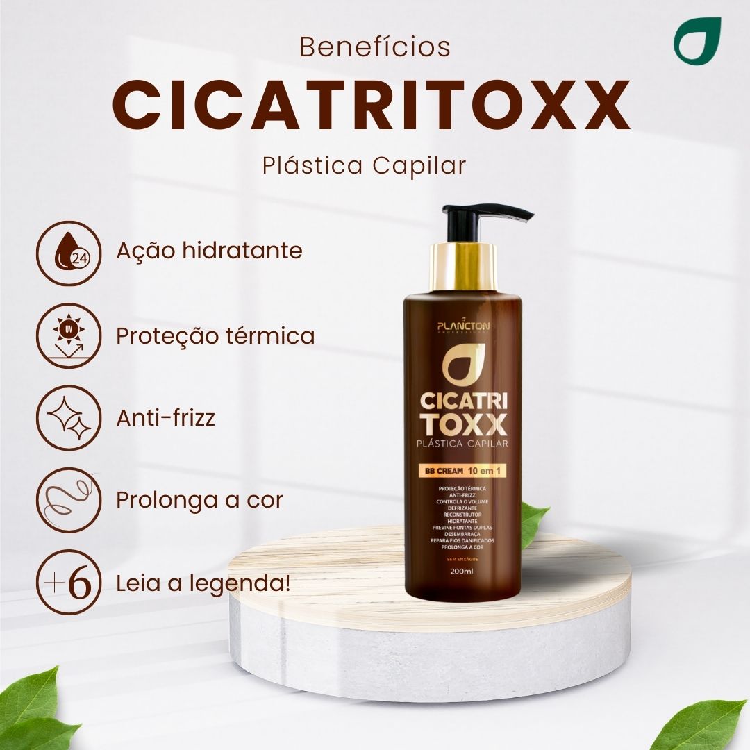 CICATRITOXX 200ml PLASTICA CAPILAR BBCream 10 em 1 Plancton
