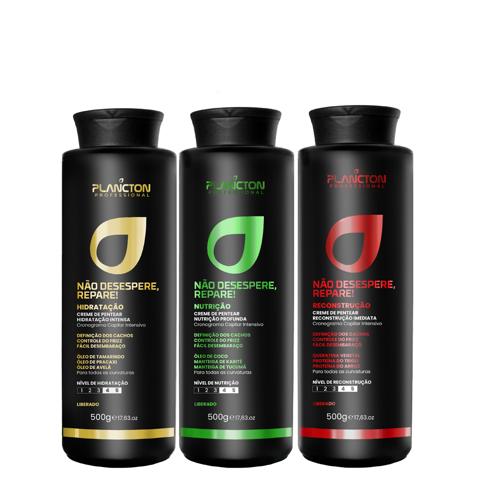 Kit Creme de Pentear NDR - Não Desespere, Repare! Cronograma Plancton