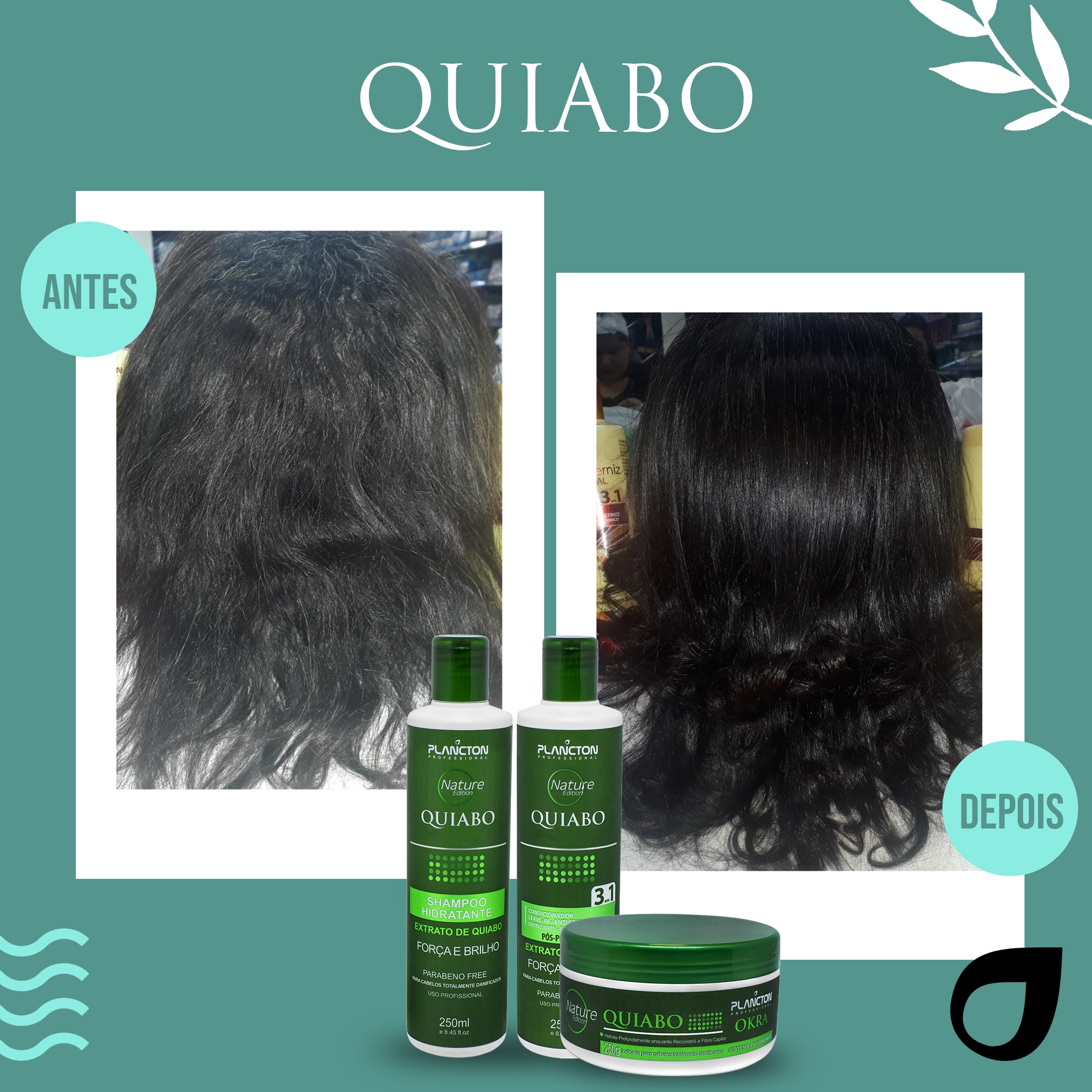 Quiabo - Máscara de tratamento Plancton - 1Kg