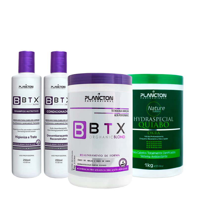 1 Btx Blond 1kg + 1 Quiabo 1kg + 1 Kit Blond