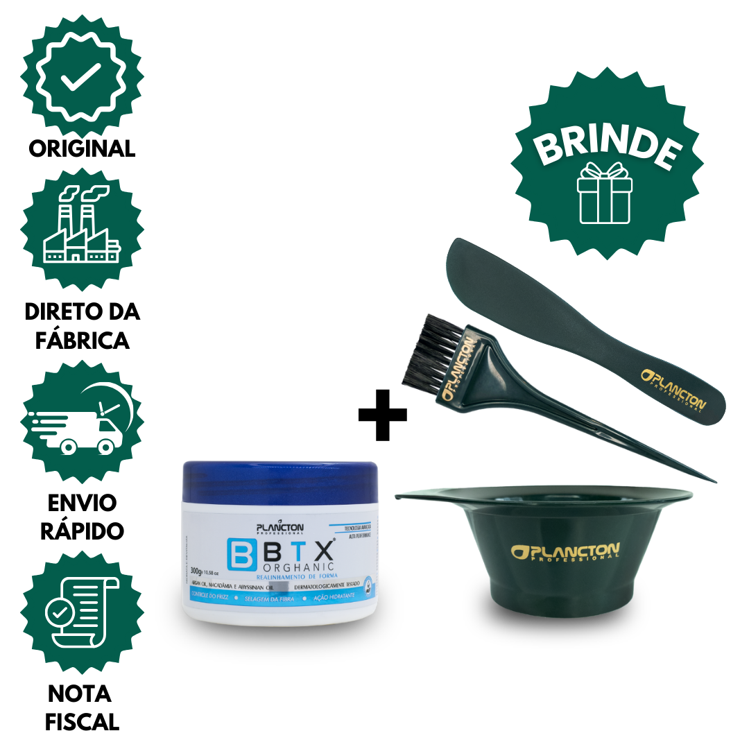 BTX Orghanic 300g - Redução de Volume Sem Formol + Kit Aplicador Grátis
