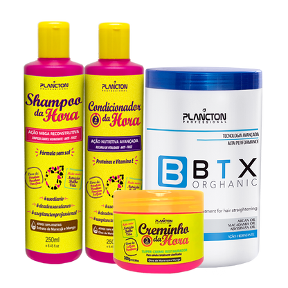 Kit 1 Btx Orghanic 1kg - 1 Kit da Hora 250ml - 1 Creminho da Hora
