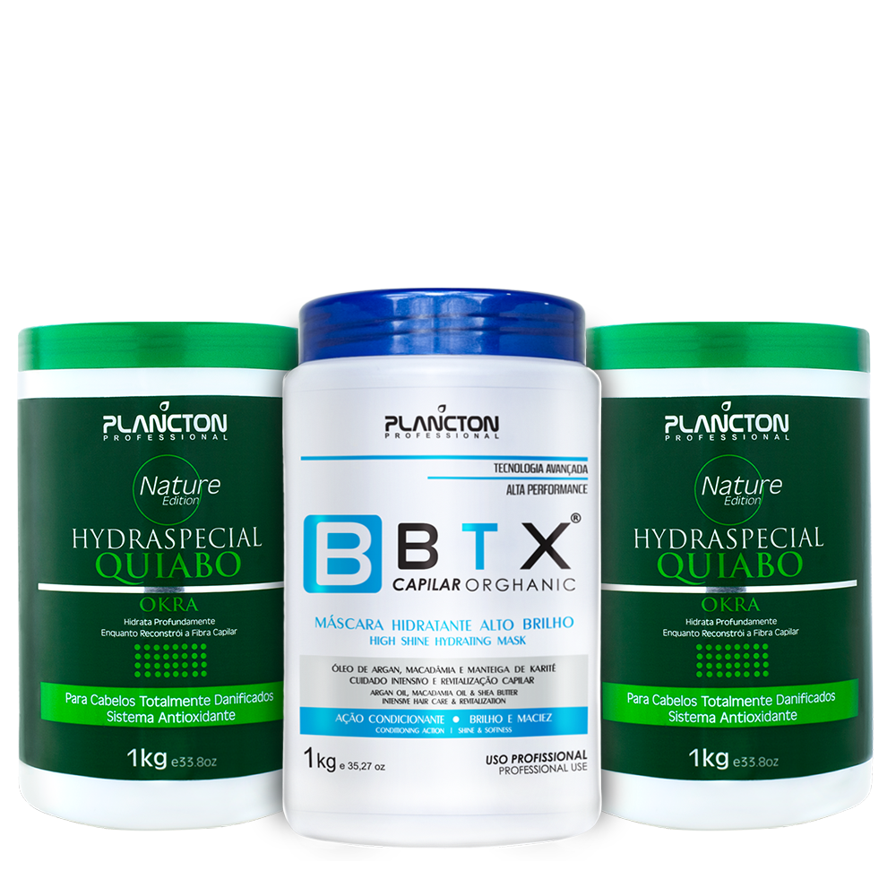 1 Btx Orghanic + 2 Máscara Quiabo 1kg
