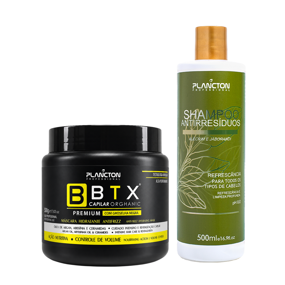 BTX Capilar Premium 500g + SH Antirresiduo 500ml - Plancton Professional