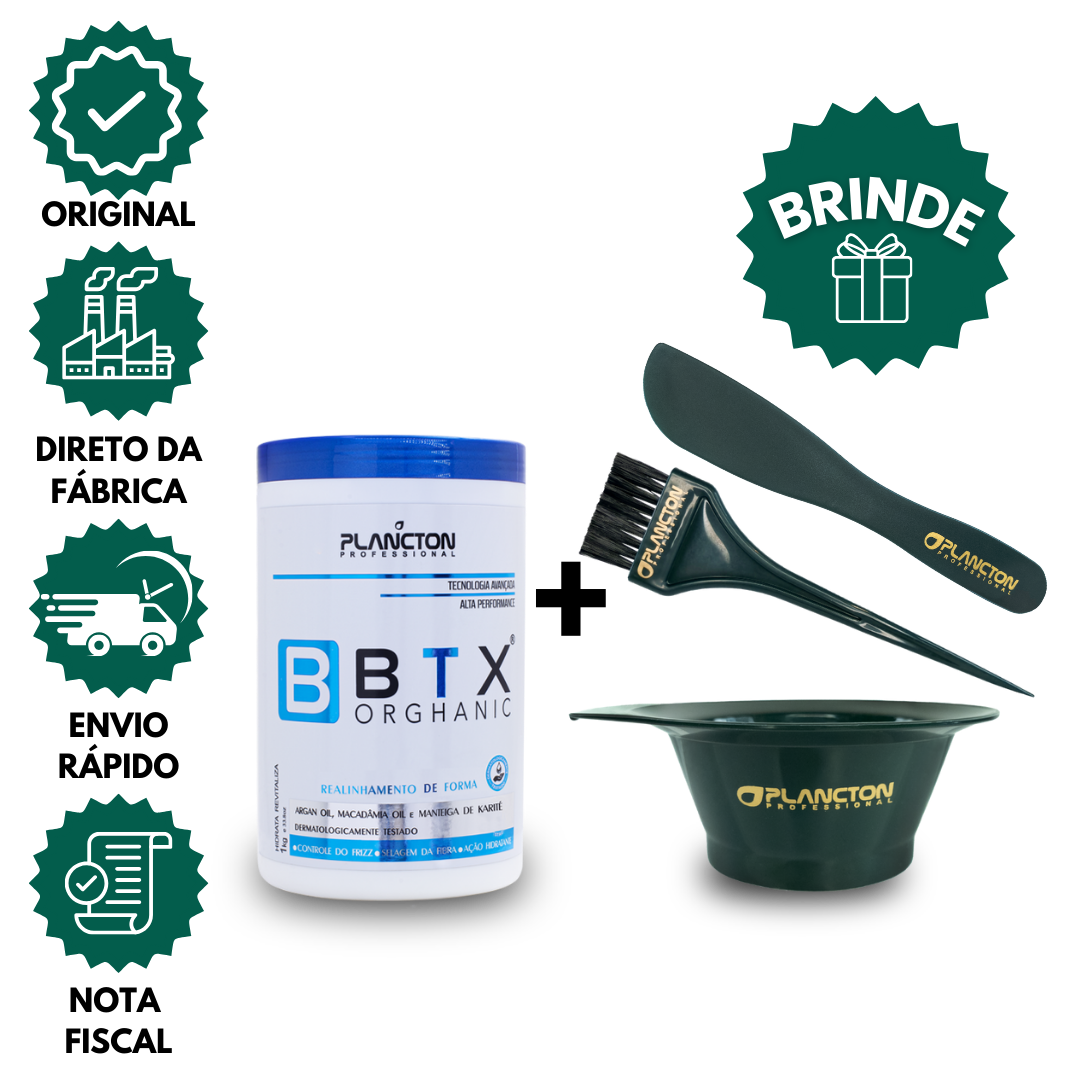 BTX Orghanic1Kg – Redução de Volume Sem Formol + Kit Aplicador Grátis
