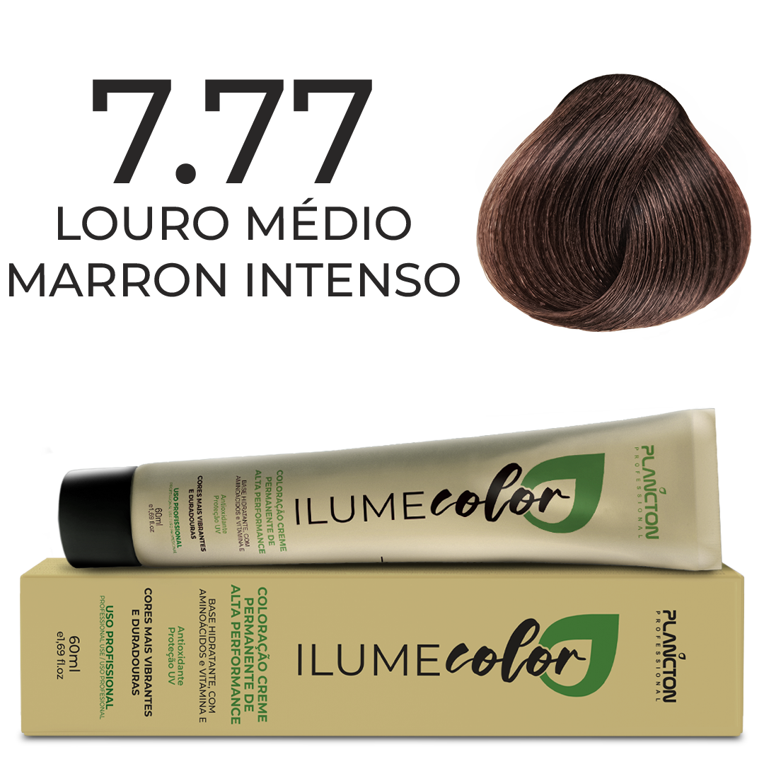 ILUME COLOR PLANCTON - 7.77 LOURO MÉDIO MARROM INTENSO