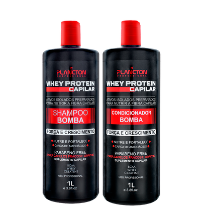 KIT WHEY PROTEIN 1LITRO  (SHAMPOO+CONDICIONADOR )