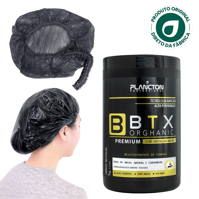 BTX Orghanic Premium 1Kg + Touca Plástica Grátis – Efeito Liso cabelos Coloridos e Nutrição Profunda!