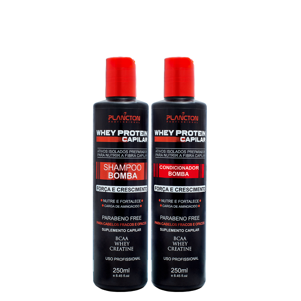 Mega Combo Whey Protein – Shampoo e Condicionador 250ml + máscara 1kg