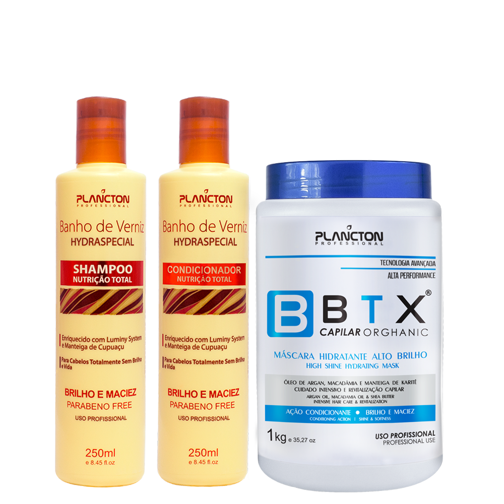 1 Btx Orghanic 1kg + 1 Kit Banho de Verniz 250ml