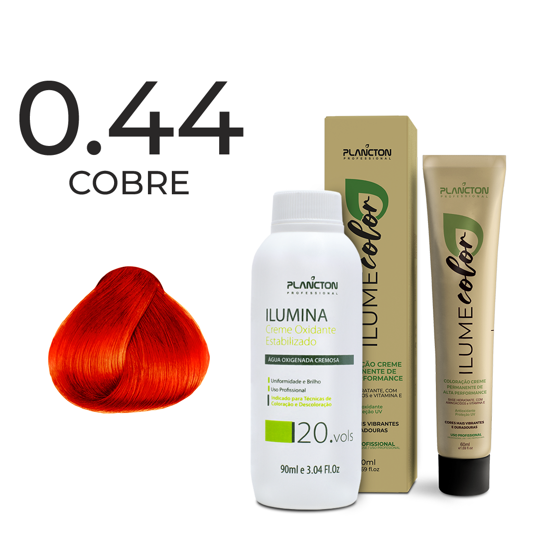 KIT ILUME COLOR PLANCTON - 0.44 COBRE + ILUMINA OX 20V - 90ML ...
