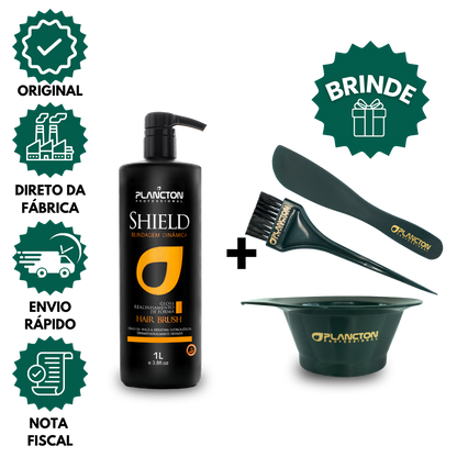 Shield - Gloss Defrizante Plancton - 1L + Kit Aplicador Grátis