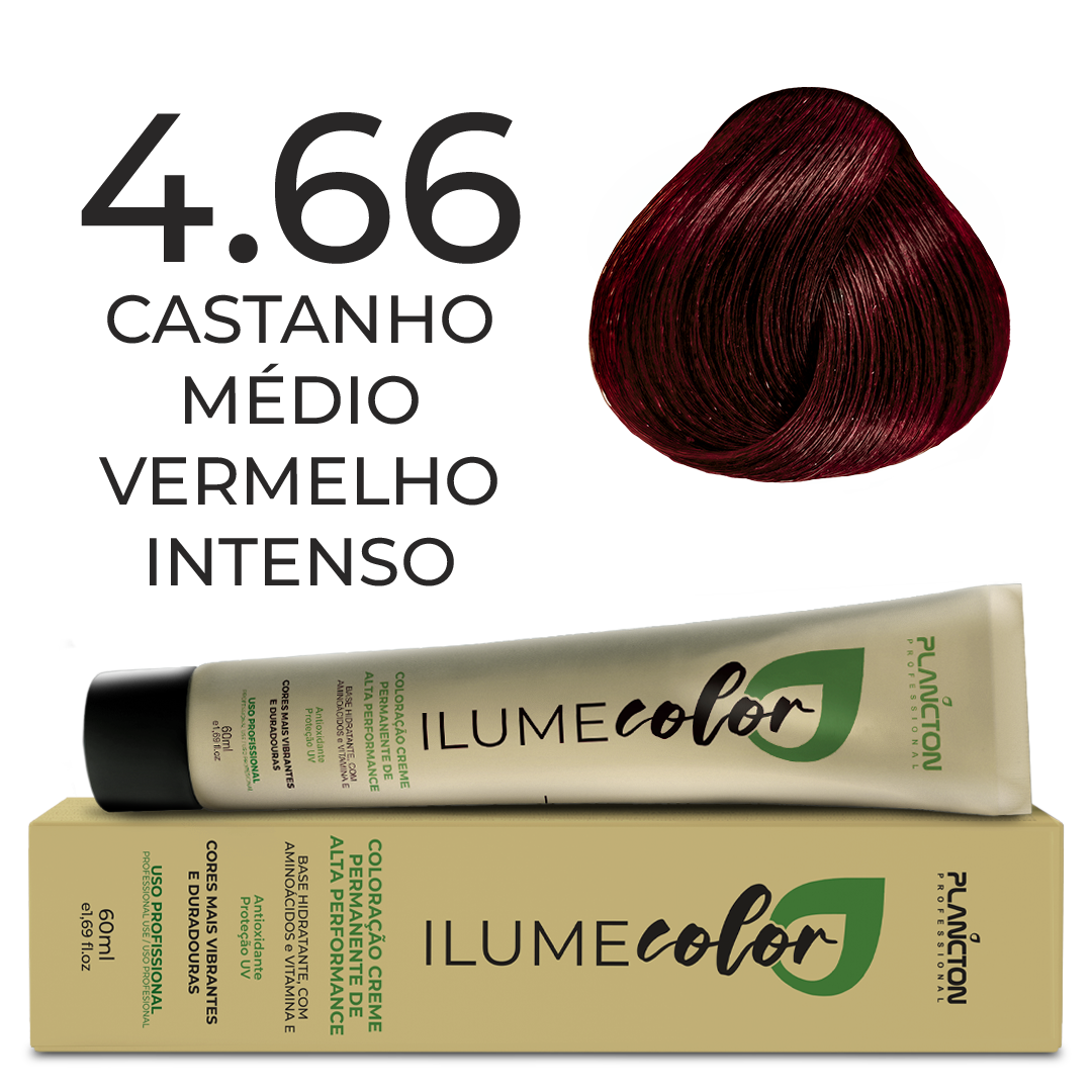 ILUME COLOR PLANCTON - 4.66 CASTANHO MÉDIO VERMELHO INTENSO