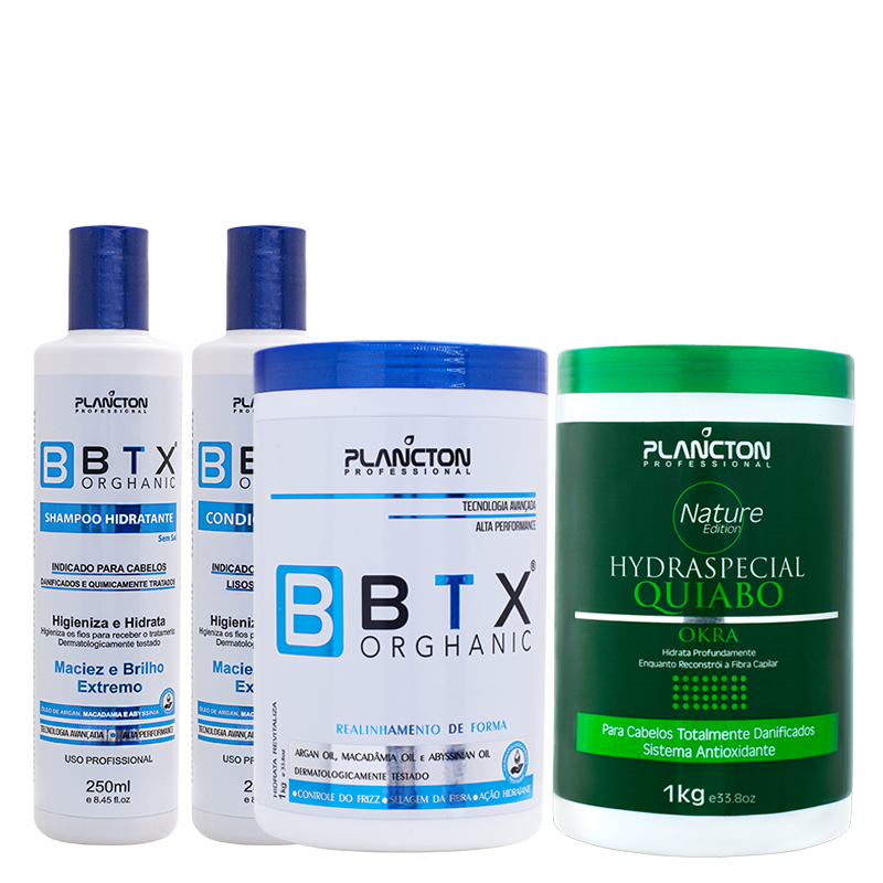 1 Btx Orghanic 1kg + 1 Quiabo 1kg + 1 Kit Btx Orghanic 250ml