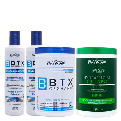 1 Btx Orghanic 1kg + 1 Quiabo 1kg + 1 Kit Btx Orghanic 250ml
