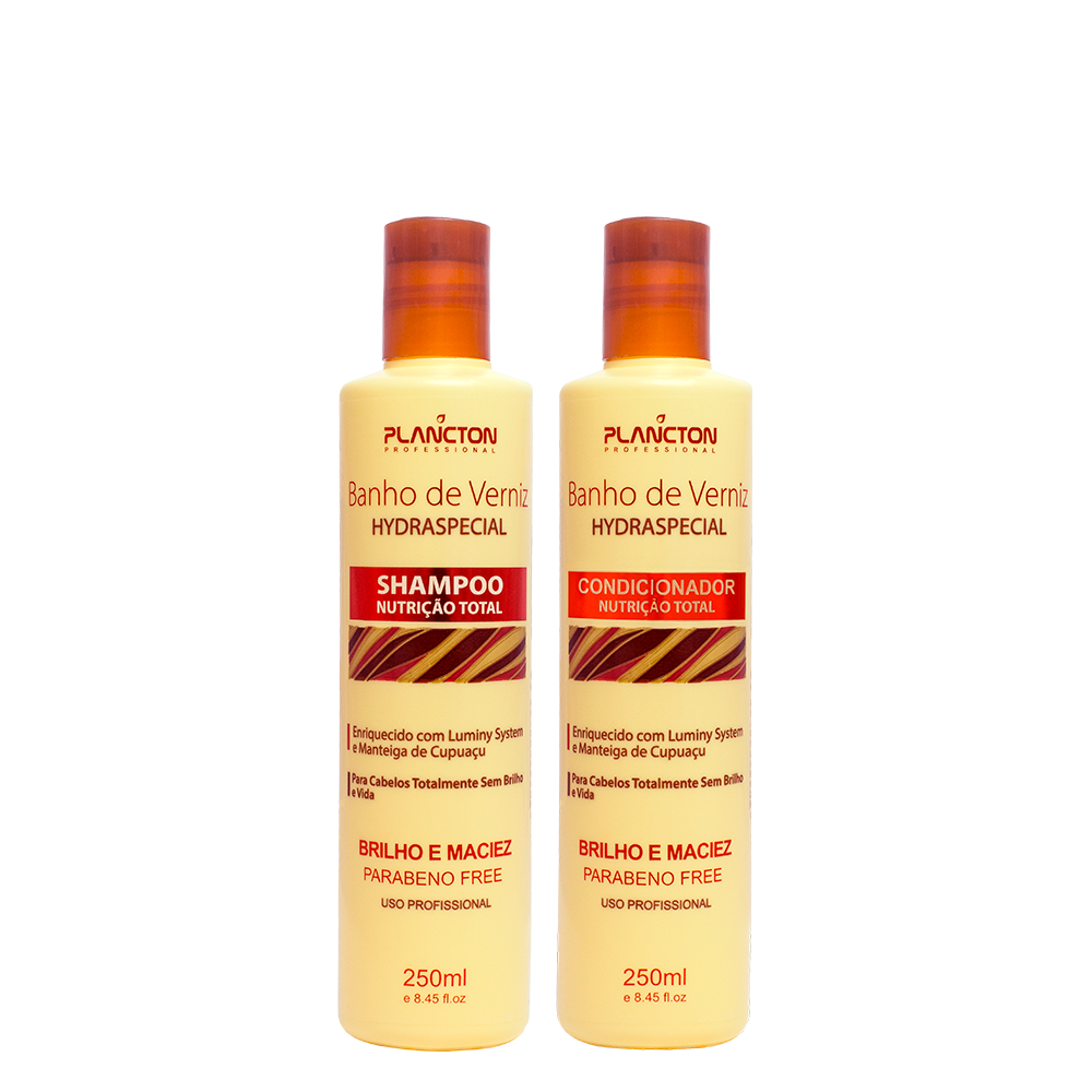 Mascara Banho de Verniz 500g + Kit Sh e Cond 250ml -Plancton