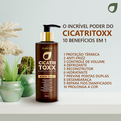 CICATRITOXX 200ml PLASTICA CAPILAR BBCream 10 em 1 Plancton