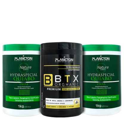 1 Btx Capilar Premium 1kg + 2 Máscaras Quiabo 1kg
