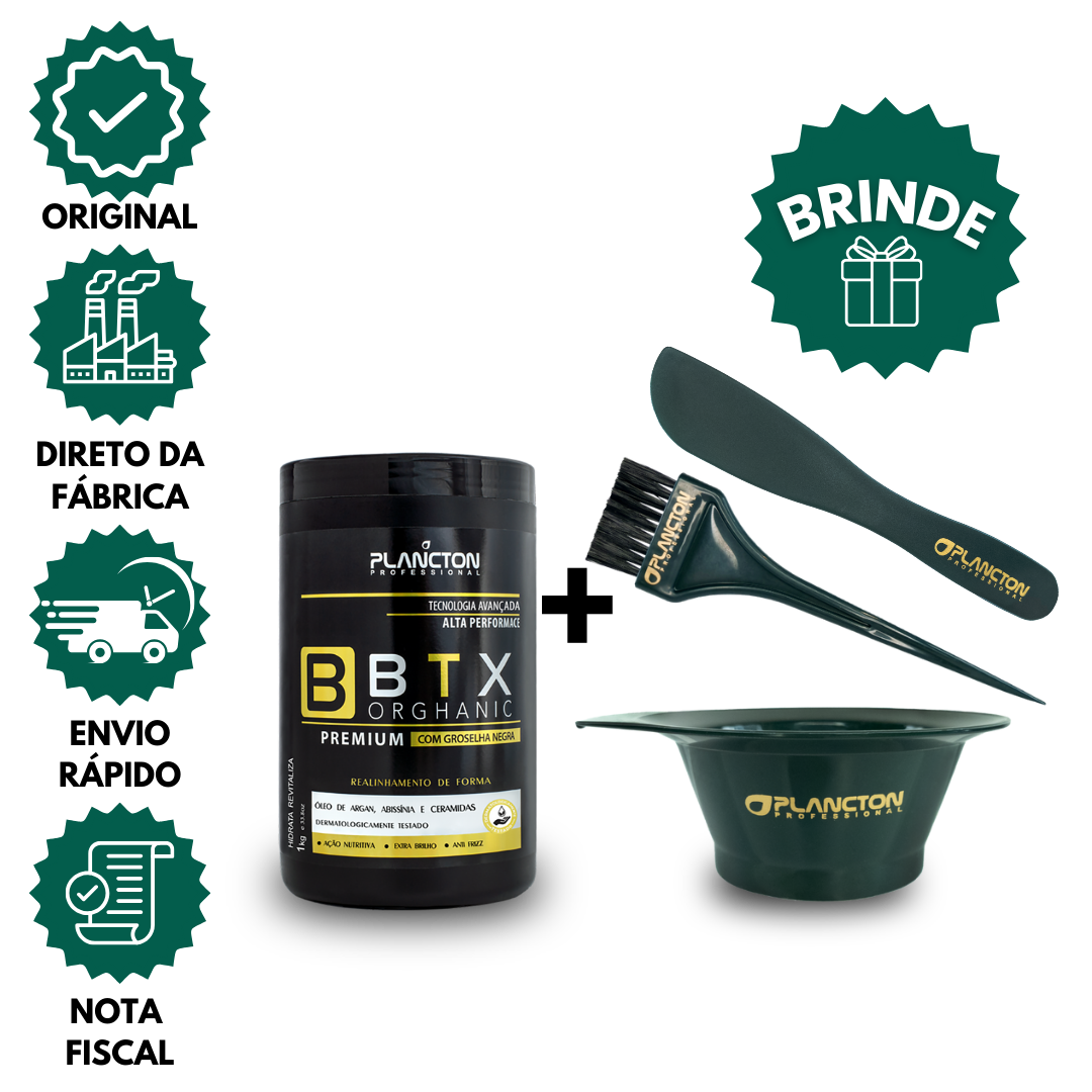 BTX Premium 1Kg - Redução de Volume Sem Formol + Kit Aplicador Grátis