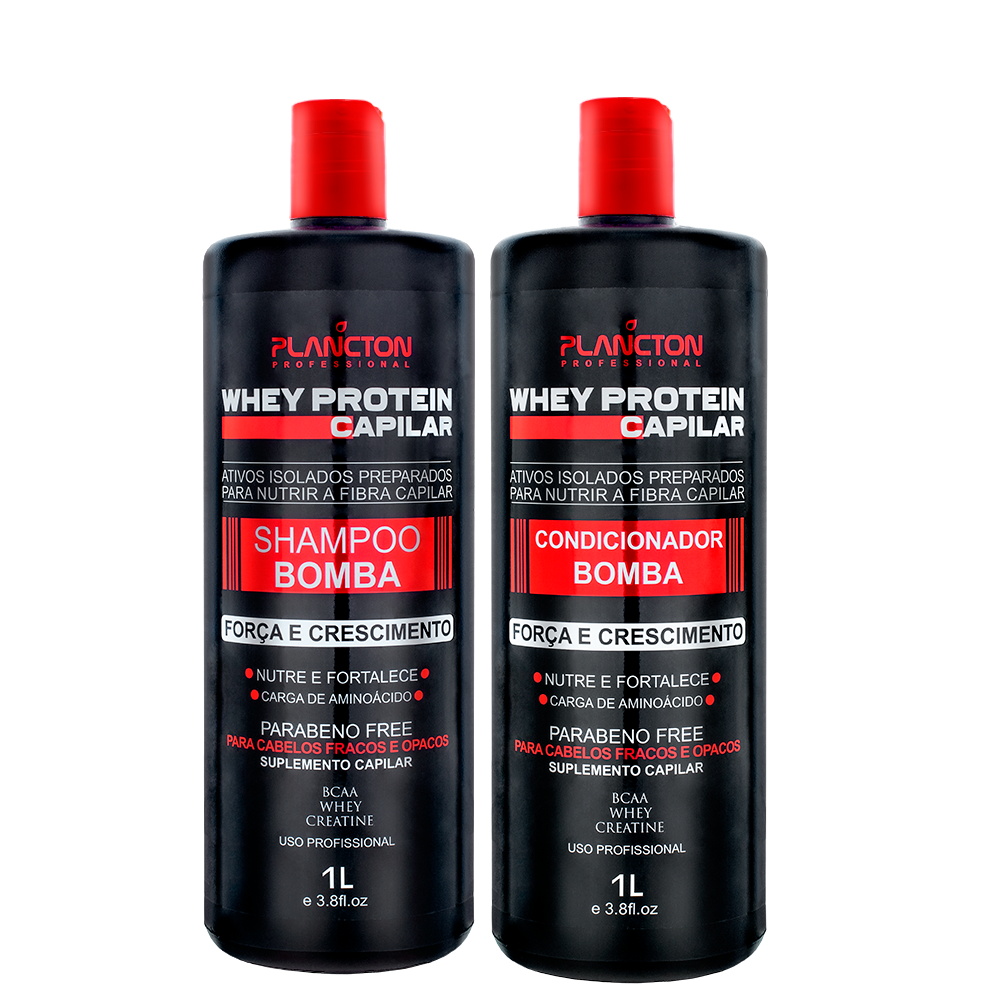 Mega Combo Whey Protein – Shampoo e Condicionador 1lt + Máscara 1kg