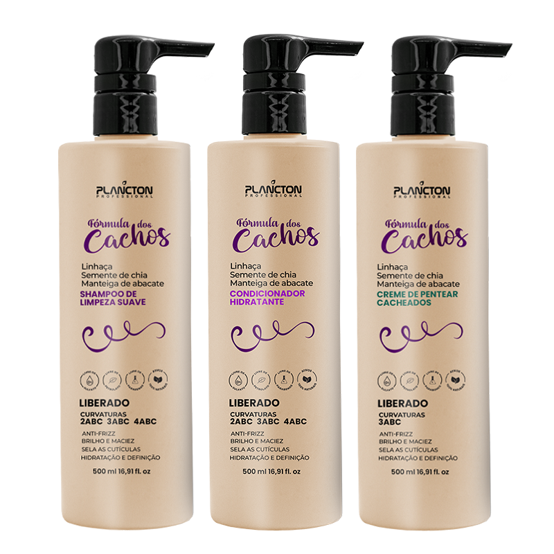 Nova Fórmula dos Cachos-Shampoo, Condicionador e Creme 3abc
