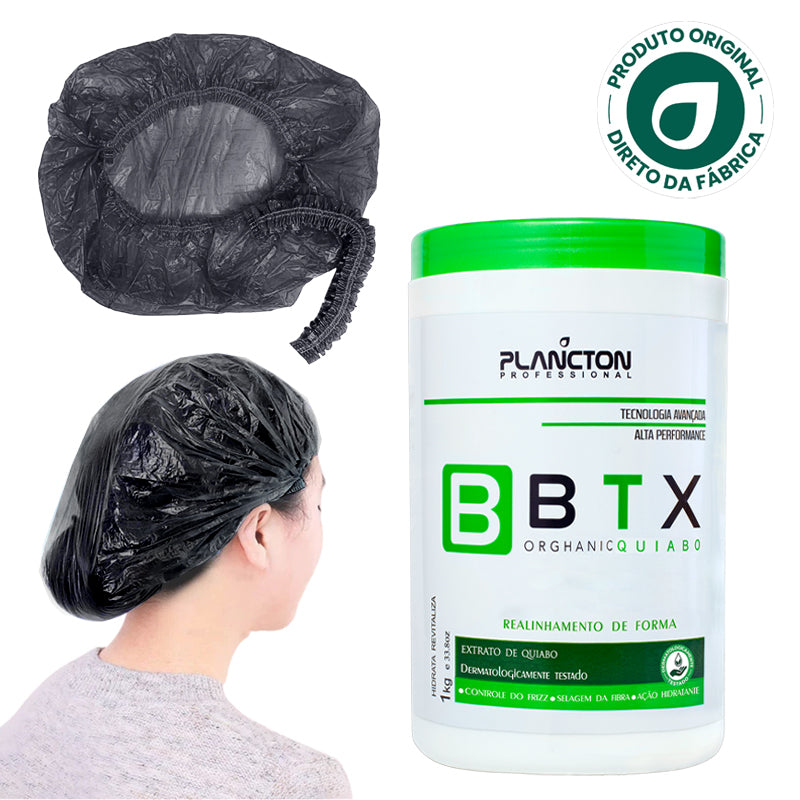 BTX Orghanic Quiabo 1Kg + Touca Plástica Grátis – Ação Condicionante Natural Profunda!