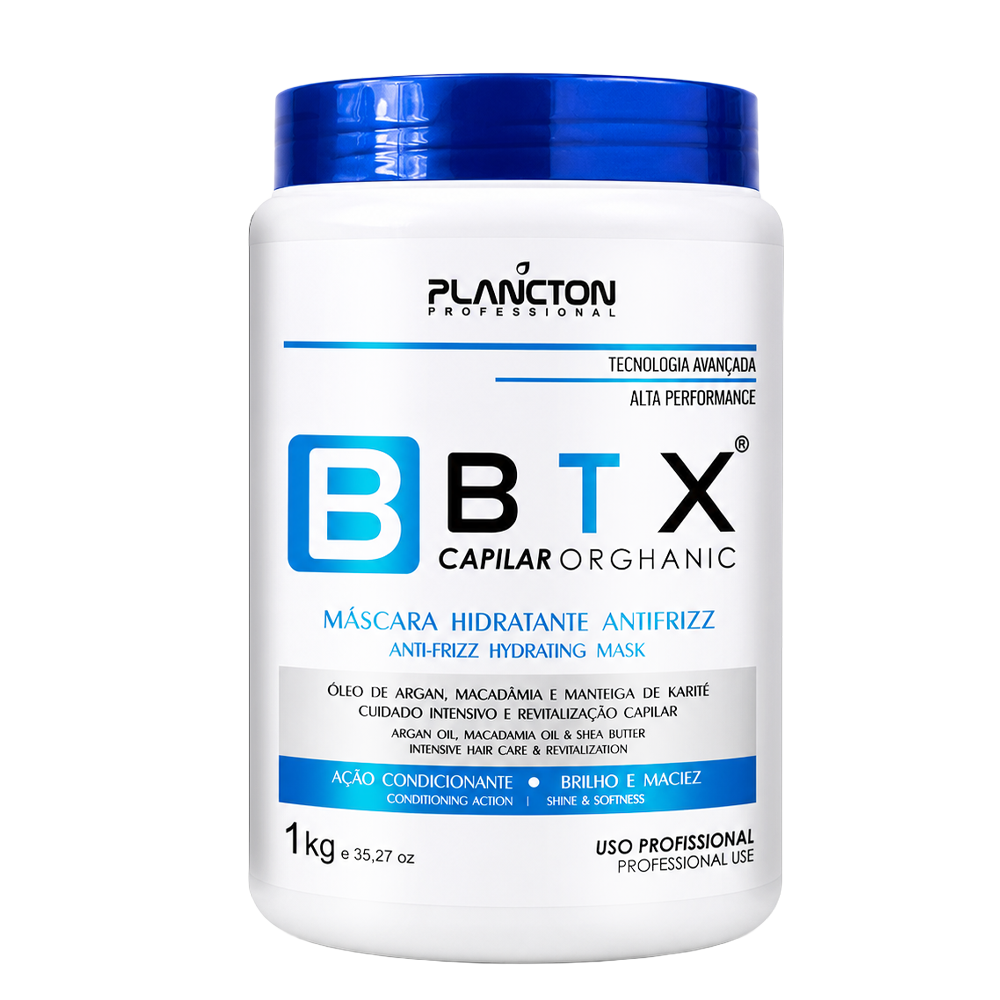BTX Orghanic 1kg e Shampoo Antirresíduo 500ml Plancton