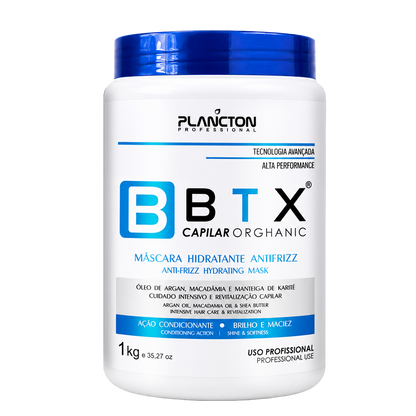 BTX Orghanic 1kg e Shampoo Antirresíduo 500ml Plancton