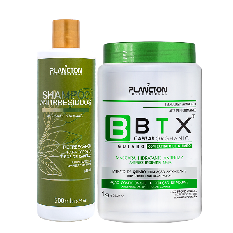 BTX Quiabo 1kg + Shampoo Antirresíduo