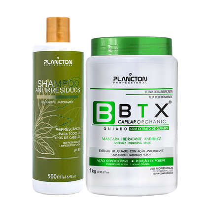 BTX Quiabo 1kg + Shampoo Antirresíduo
