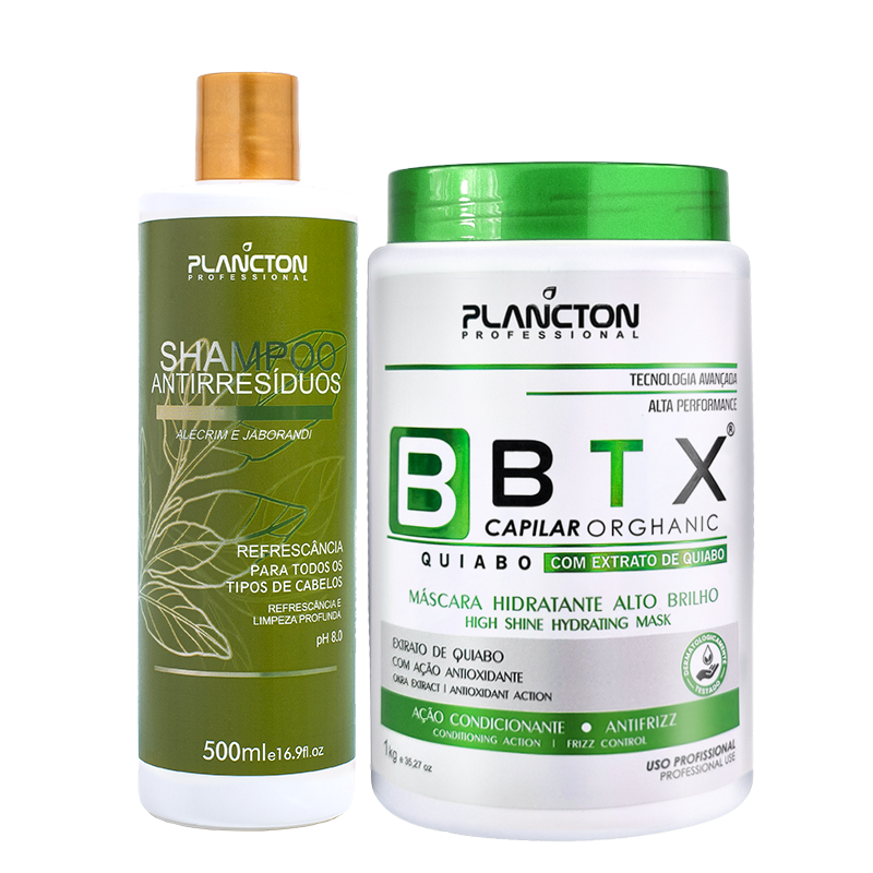 BTX Quiabo 1kg + Shampoo Antirresíduo