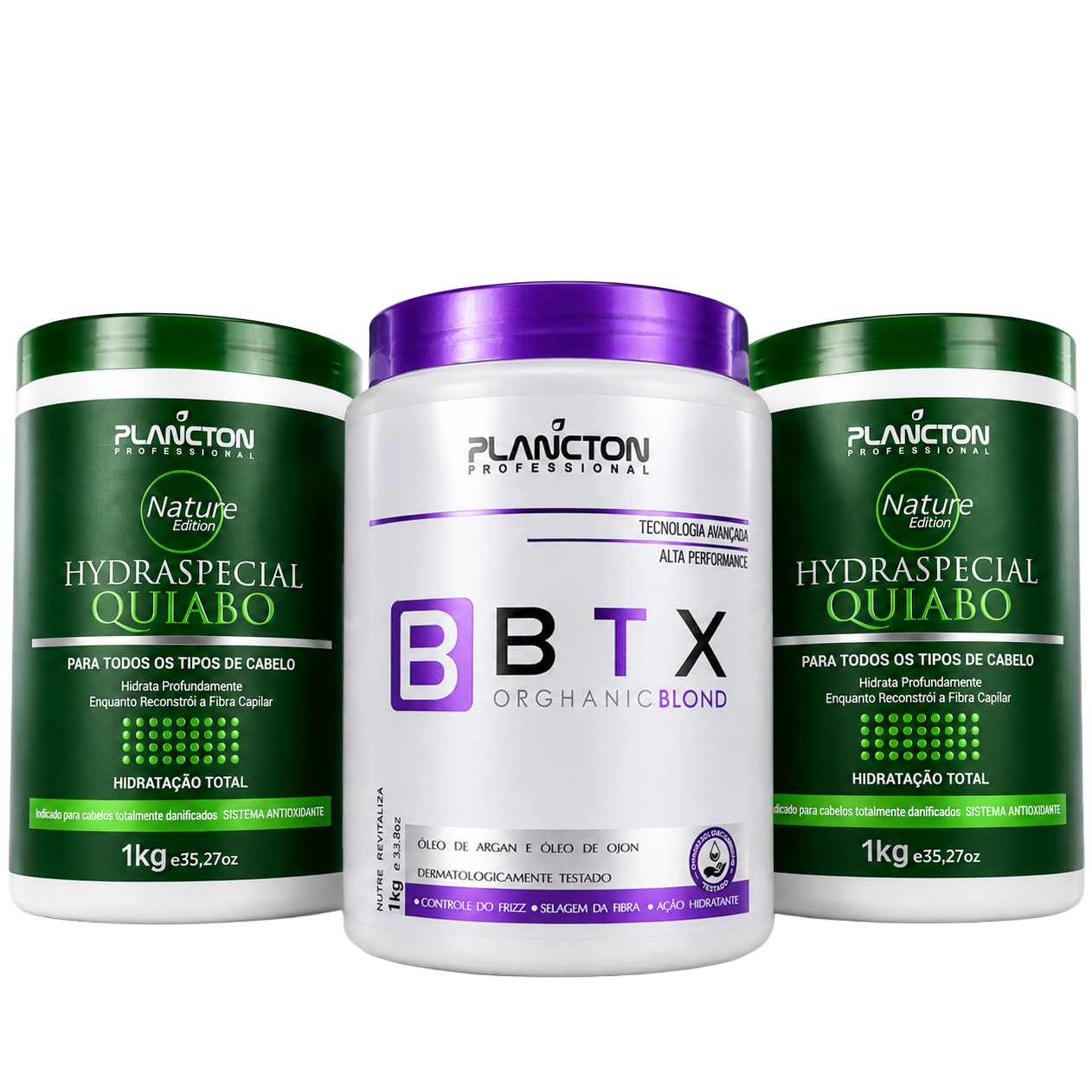 1 Btx Blond 1kg + 2 Máscaras Quiabo 1kg
