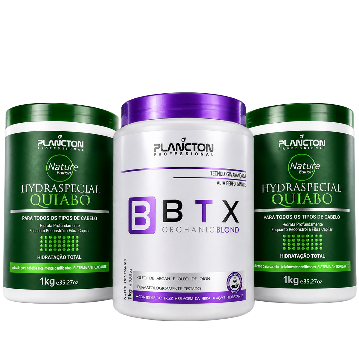 1 Btx Blond 1kg + 2 Máscaras Quiabo 1kg