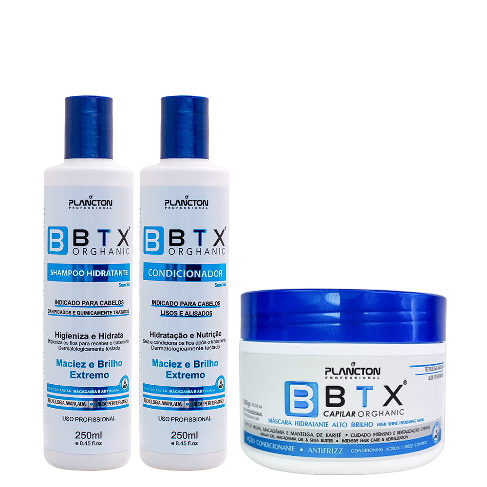 Kit BTX ORGHANIC PLANCTON - Máscara Revitalizante - 300g