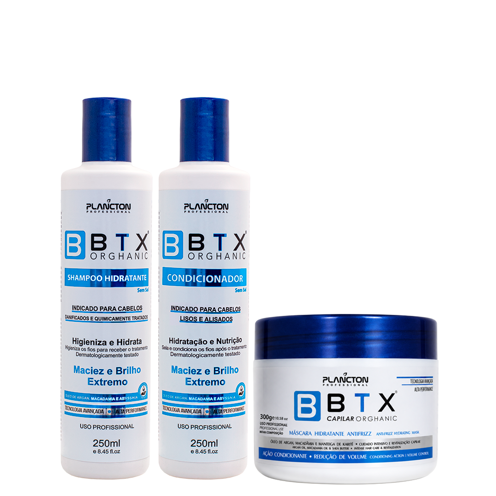 Kit BTX ORGHANIC PLANCTON - Máscara Revitalizante - 300g
