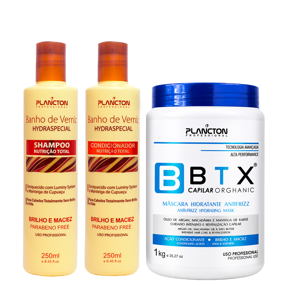1 Btx Orghanic 1kg + 1 Kit Banho de Verniz 250ml