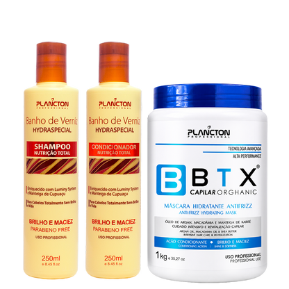 1 Btx Orghanic 1kg + 1 Kit Banho de Verniz 250ml