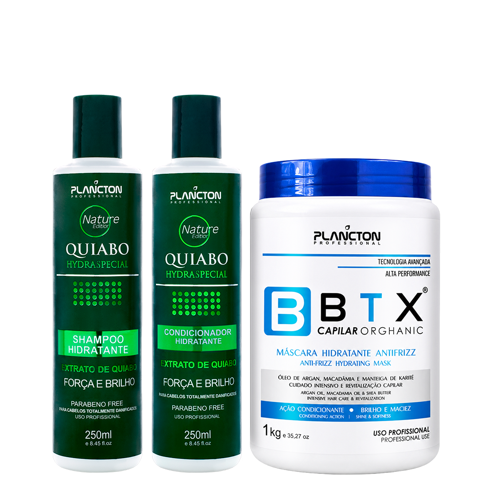Btx Orghanic 1kg + 1 Kit Quiabo 250ml Plancton