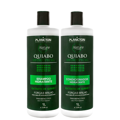 Combo QUIABO Plancton- Shampoo e Condicionador 1Lt + máscara 1kg