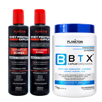 1 Btx Orghanic 1kg + 1 Kit Whey Protein 250ml