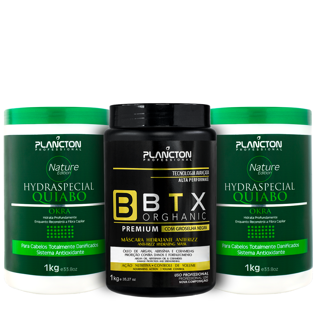 1 Btx Capilar Premium 1kg + 2 Máscaras Quiabo 1kg