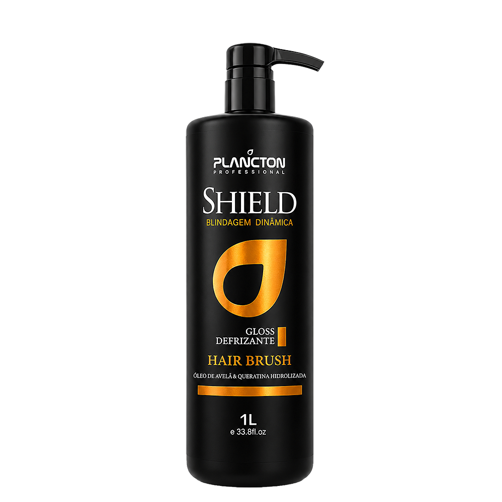 Shield Gloss Defrizante 1L E Shampoo Antirresíduo 1L