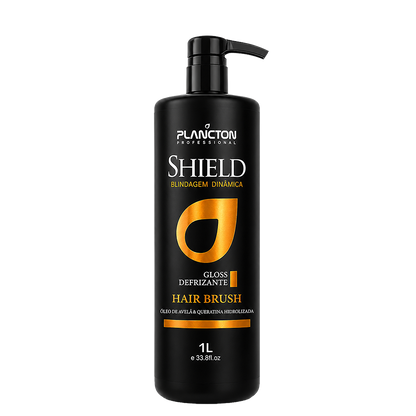 Shield Gloss Defrizante 1L E Shampoo Antirresíduo 1L